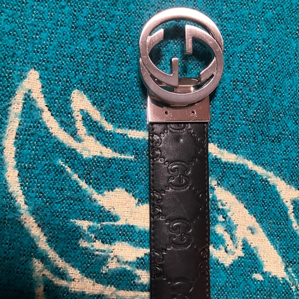 Gucci Style Reversible Leather Belt NEW - Picture 4 of 12